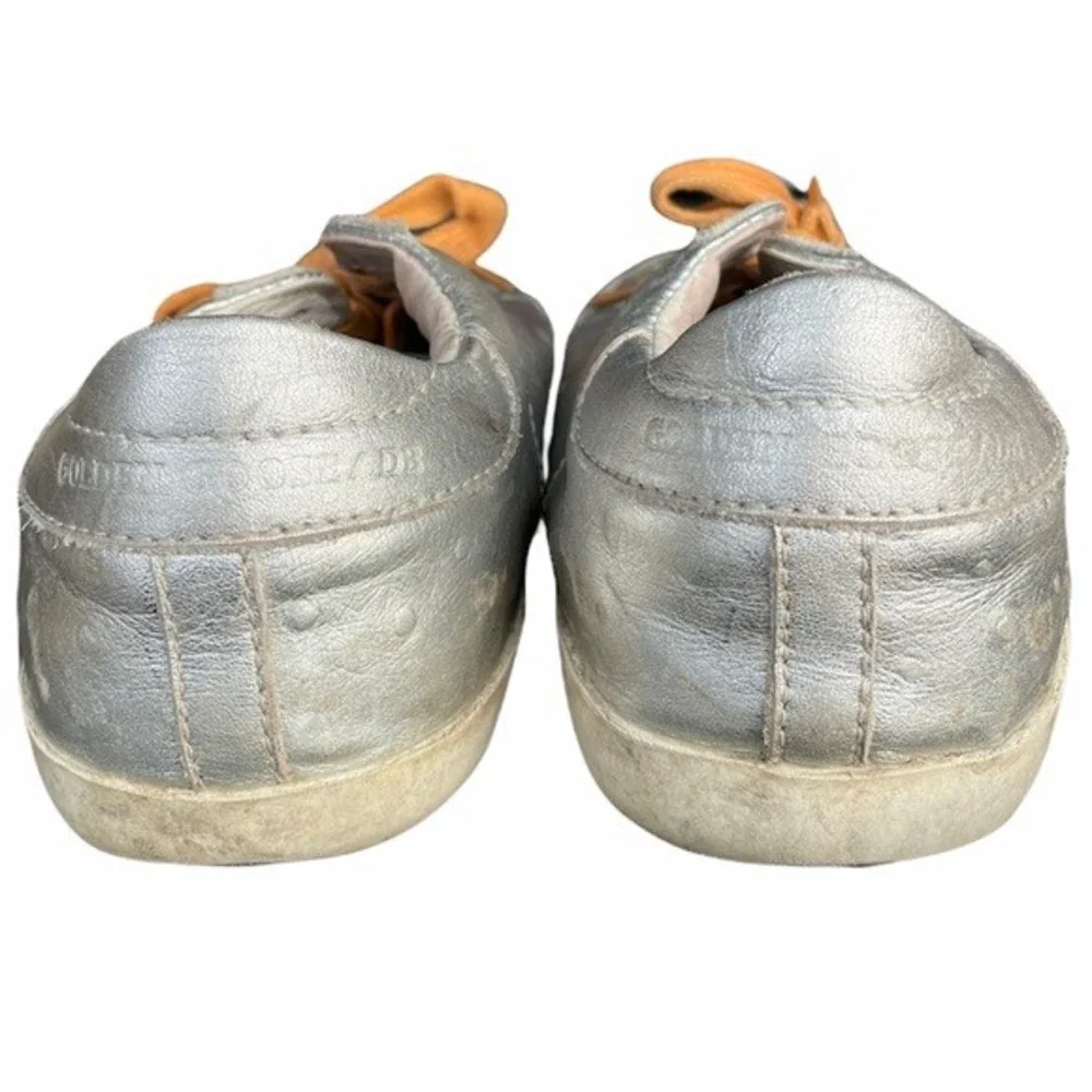 Golden Goose Super Star Sneaker Shoes Mens 38 7.5 8 Metallic